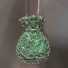 nxy Lady Green Flower Bottle Full Strass Borse da sera Wedding Stone Clutch Purse Metallo Minaudiere Borsa da sposa Borse da festa 230308