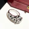 خاتم Panthere لمصمم المرأة لرجل الماس الزمرد نظارات الذهب مطلي 18 كيلو أعلى جودة الموضة الأزياء الهدايا الكلاسيكية المتميزة 009