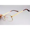 Hochwertige Luxus-Designer-Sonnenbrille 20 % Rabatt Trend Volle Kurzsichtigkeit ct0203 Ultraleichte Business-Brille aus reinem Titan Halbrahmen 0041 kann mit Aging Kajia ausgestattet werden