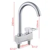 Rubinetti per lavandino del bagno 1PC Rubinetto per lavabo Panca Due rubinetti per lavabo per acqua vecchia e fredda in acciaio inossidabile 304 spazzolato a doppio foro