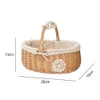 Opslagmanden rieten rattan opslagmand handgemaakte doos camping picknickmand plant rattan wilg rieten fruit bloem manden geschenken container 230310