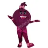 Новый милый костюм талисмана для взрослых с фиолетовым луком, костюм персонажа из мультфильма, костюм для Хэллоуина, размер для взрослых, вечеринка по случаю дня рождения, уличный наряд, благотворительный костюм