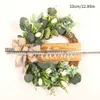 Decorative Flowers Wreaths Eucalyptus Wreath For Front Door Spring Summer Sign Artificial Tulip Leaf Garland Welcome Porch Decoration P230310 P230310