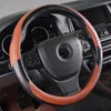 Steering Wheel Covers Sport Style 38cm Universal Leather Car Cover Anti-Slip Safe Drive Auto Case Interior Styling Gray