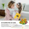 Cadeaubonnen Creative Bouquet of Flowers Mother's Day 3d Drededimensional wenskaart Moeder Teacher's Day Universal Blessing Card Z0310