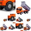 Diecast Model Cars Cool Simation Engineering Large Truck Transport Van Suitable For Children Aged 811 Drop Delivery Toys Gifts Dhbfz