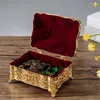 Jewelry Pouches Creative Retro Exquisite Flower Organizer For Women Rhinestones Keepsake Storage Birthday Wedding Gift Box