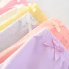 Panties 2-12 Years Old Little Girls' Anti-glare Safety Underwear Cotton Summer Thin Section Solid Bow Candy Color Random 2 Pieces/ Lot