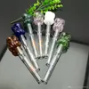 Smoking Pipes Colored rose glass straight smoke pot Glass bongs Oil Burner Glass