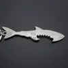 Sharkvormige wijnopener vissleutel ring zink legering bierfles openers draagbare multifunctionele opener creatief geschenk sleutelhanging th0900