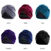 Gorro gorro/crânio tampa feminina feminina chapéu de turbante muçulmano câncer quimioterapia tampa de cabeceira de cabelo capa de lenço de cachecol feminino Turbante de bandeira do inverno Mujer