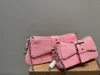 Borsa classica Premium Baguette sotto le ascelle Borsa a tracolla Borsa a catena Borsa da donna di lusso Rosa/Nero 2 taglie disponibili