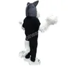 Costumes de mascotte Husky noir, robe de personnage d'élan de dessin animé, costumes de carnaval, taille adulte, fête d'anniversaire de noël, Halloween, tenue d'extérieur, offre spéciale