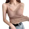 Kvinnors tankar Stylish Winter Vest ärmlös kallbeständig hög elastisk höst sömlösa termiska västar underkläder