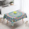 Tovaglia Mandala India Decorazioni per la cucina Colore rosa verde rosso Tovaglia antimacchia Festa Compleanno Nappe Mantel Mesa