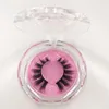 False Eyelashes Round Lash Case Regular Mink 5D Colorful Background Available