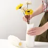 Vasi Modern White Plastic Flower Vase Decoration Home Disposizione in stile nordico Soggiorno Origami Pot Interior