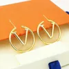 Sweet Luxury Brand Designers Earing Stud Circle Clip Geometric Famous Women 925 Silver Large Earring Wedding Party Jewelry Silver Plate Hoops Sport