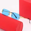 Luxury Designer Fashion Sunglasses 20% Off square frameless trend physical shooting frame fashion sunglassesKajia