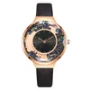 Orologi da polso Orologio semplice da donna Cinturino in pelle al quarzo da donna di lusso Strass mobili Orologio marrone femminile Relogio FemininoOrologi da polso