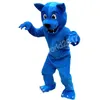 Gorąca sprzedaż nowa dorosła Blue Panther Mascot Costulat Symulacja Kreskówka Stroje Posta