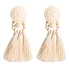 Boucles d'oreilles pendantes tissage gland en résine pour femmes avec pendentif de Style bohème Simple donner le cadeau une fête sur la plage
