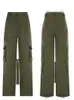 Pantalon féminin Capris Weekeeke Green Cargo Pantal