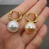 Earings Women's Pearl plated earrings with Round Earrings