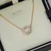 Chaînes été bijoux femmes rond verre clair brillant collier fête Banquet anniversaire cadeau accessoires fille