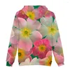 Men's Hoodies Colorful Floral Clothes Hooded Sweatshirt 3D Printed Fashion Cool Super Dalian Hoodie Casual Hip Hop Top Full Solid