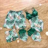 Família combina com roupas de roupas de banho conjunto mãe bebê filha biquíni maiô vestido pai filho calça calça moda maiô piserchild roupas 230310