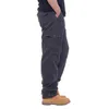 Pantalones de hombre FGKKS Hombres Pantalones cargo multibolsillos Cremallera Algodón puro Pantalones de pierna recta Pantalones de construcción de color sólido ocasionales sueltos 230310