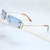 48% KORTING Metalen Carter Bril Mannen Brillen Vrouwen Frames Grote Gouden Glazen Frame voor Heren Randloze Sunglass ShadesKajia Nieuw