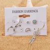 Backs Earrings 7Pcs/Set Ear Cuff Women Antique Silver Color Clip On Vintage Earcuff No Piercing And Party Jewelry