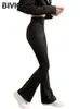 Pantalon femme s BIVIGAO Shark évasé noir élastique mince taille haute sexy fer à cheval Micro leggings de mode décontractés 230309