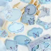 Wrap Prezent Jianqi 40pcs ins Butterfly Ramka Deco naklejki roślin kwiat liści retro śmieciowe akcesoria estetyczne artykuły papiernicze