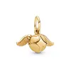 2023 Women's Sterling Silver Charm Beads Harry Series Gold Snitch Magic School Loose Beads