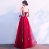 Ethnic Clothing Sexy Burgundy Spaghetti Strap Evening Dress Bride Backless A-Line Long Wedding Party Dresses Formal Gowns Vestido