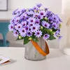 Decorative Flowers Artificial Small Daisy Gerbera Fake Flower Chamomile Dutch Chrysanthemum Indoor Decoration Arrangement