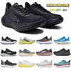 Motorcykelstövlar Hoka One Leisure Trend Running Shoes Bondi Clifton 8 Herr Womens Triple Black Hot Coral Goblin Blue Yellow Pear Champagne White Sport Sneakers