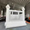 01 White Bounce House Full PVC Jumping Bouncy Castle Uppblåsbar Bouncer Castles Moonwalk Jumper med fläkt för bröllopsevenemang Fest Free Ship