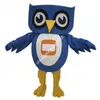 Adult size Lovely Blue Owl Mascot Costume Halloween Christmas Fancy Party Dress Cartoon Character Outfit Suit Carnival Unisex Adults Outfit