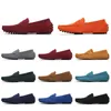 Hommes Femmes Casual Chaussures Cuir Semelle Souple Noir Blanc Rouge Orange Bleu Marron Confortable Baskets En Plein Air 036