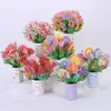 Hediye Kartları 1 PC 3D POP UP TEZALAMA KARTI BOUQUET TEZALAMA KARTI Floral Buket Anneler Günü Mezuniyet Yıldönümü Dekorasyonu için Hediye Kartları Z0310