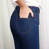 Jeans femme Jeans pour femmes taille haute vêtements 26-40 Skinny gris noir bleu maman jean haute élastique confort Denim crayon pantalon 230310