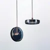 Lampy wiszące nowoczesne minimalistyczne szklane restauracja pojedyncza głowa nordycka sypialnia nocna bar kawiarnia