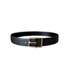 Belts Classical Pin Buckle Belt Men Genuine Cow Skin Double Face Reversible Golden Or Silver Solid Color Business Gentlemen Waist WearBelts