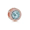 2023 Women's Sterling Silver Pandora Charm Rose Gold Pink Opal Color Pendant Beads Accessories Beads