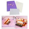 Подарочные карты 3D Pop Up Love You Mother Greeting Cards с конвертом лазерной пост -карта для дня рождения на день рождения.