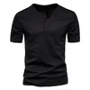 Heren t shirts katoen kraaghemd mannen casual hoogwaardige zomer korte mouw heren mode fundament t-shirt man